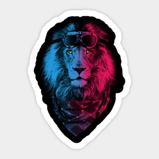 Lion Rider Sticker